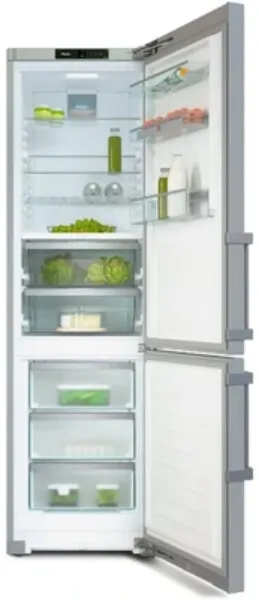 Miele KFN4797CDCLST Freestanding 70/30 Fridge Freezer Frost Free - Clean Steel - C Rated_open
