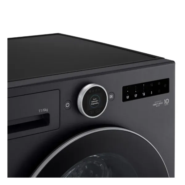 LG Series 10 AI Direct Drive WHX9516TBC - 11 kg Autodose Heat Pump Washer Dryer - Black