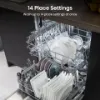 Hisense HS642D90WUK Full-Size Dishwasher - White - 14 Place Settings_14 place setting