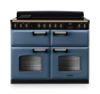Rangemaster 18387 Classic Deluxe BC 110 Induction Range Cooker in Stone Blue with Antique Brass Trim - CLDLB110EIPSTB/AB1