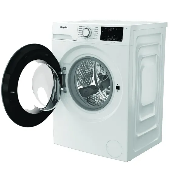 Hotpoint HEV841WUK 8kg 1400 Spin Washing Machine - White_angled view open 2