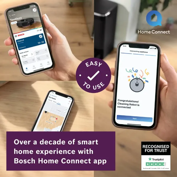 Bosch BCRDW3BX Robot vacuum cleaner Spotless Max Cam_smart
