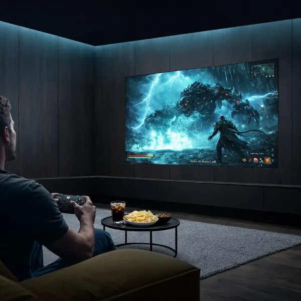 Samsung QE83S90HAEXXU 83" OLED Glare Free Vision AI Smart TV_room view