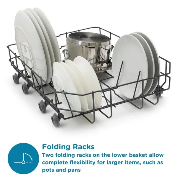 Sensis DWBI0213FSDWA Integrated Dishwasher - White - 13 Place Settings_folding racks