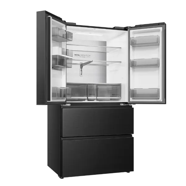 Haier HFR59F18CWMB French Door Style Fridge Freezer - Black