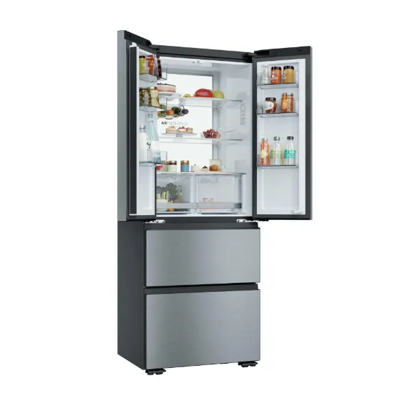 Haier HFKR5718DNMM 60/40 Total No Frost Multi-door Fridge Freezer - Inox