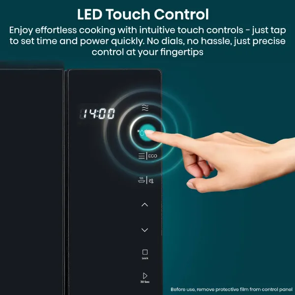 Hisense H23MOBS5H4UK 23 Litres Solo Microwave - Black_touch control