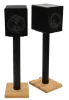 Mitchell Acoustics 7020200 uStream Speaker Floor Stands - Black_angled view