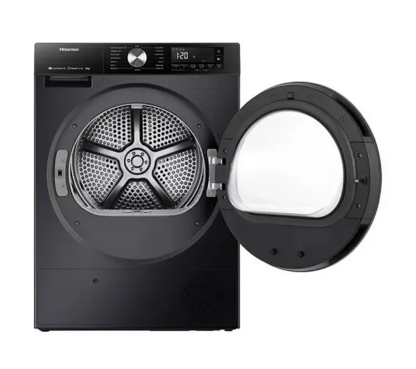 Hisense 3S Series DH3S802BB3 WiFi-enabled 8kg Heat Pump Tumble Dryer - Black