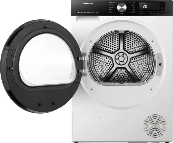 Hisense 3S Series DH3S802BW3 WiFi-enabled 8kg Heat Pump Tumble Dryer - White